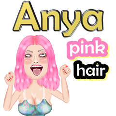 Anya - pink hair - Big sticker