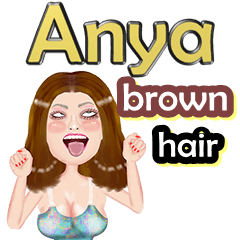 Anya - brown hair - Big sticker