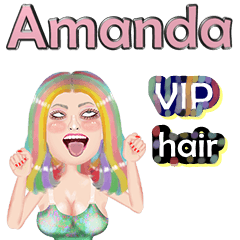 Amanda - VIP hair - Big sticker