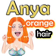 Anya - orange hair - Big sticker