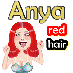 Anya - red hair - Big sticker