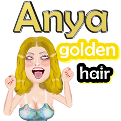 Anya - golden hair - Big sticker