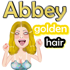 Abbey - golden hair - Big sticker