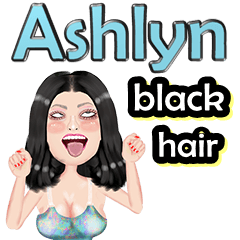 Ashlyn - black hair - Big sticker