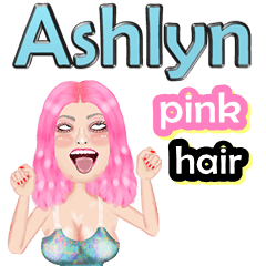 Ashlyn - pink hair - Big sticker