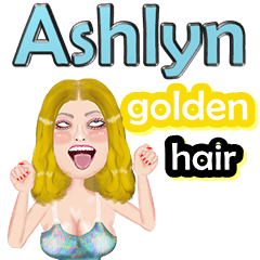 Ashlyn - golden hair - Big sticker