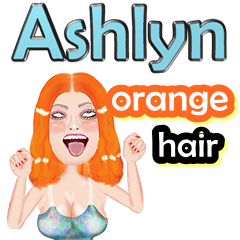 Ashlyn - orange hair - Big sticker