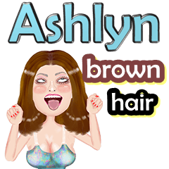 Ashlyn - brown hair - Big sticker