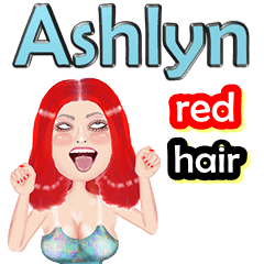 Ashlyn - red hair - Big sticker