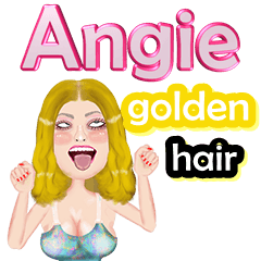 Angie - golden hair - Big sticker