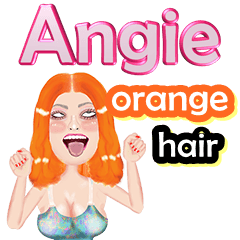 Angie - orange hair - Big sticker