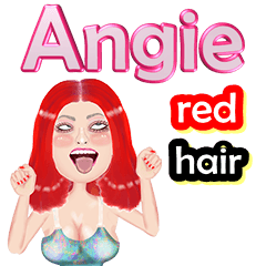 Angie - red hair - Big sticker