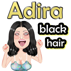 Adira - black hair - Big sticker