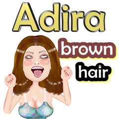 Adira - brown hair - Big sticker