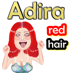 Adira - red hair - Big sticker