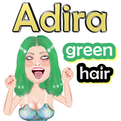 Adira - green hair - Big sticker