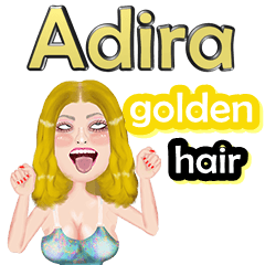 Adira - golden hair - Big sticker