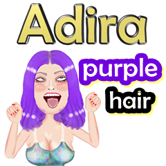 Adira - purple hair - Big sticker