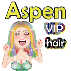 Aspen - VIP hair - Big sticker