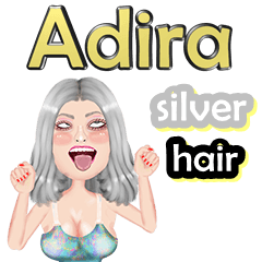 Adira - silver hair - Big sticker