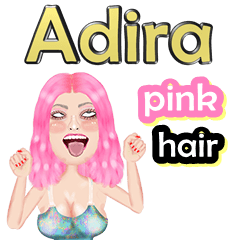 Adira - pink hair - Big sticker