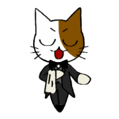 Stickers of butler cat