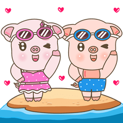 Pigga and Piggy Hot Summer (English)
