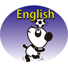 Panda esportivo que fala inglês