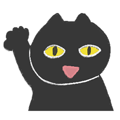 Black cat and White cat stickers No.2