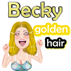 Becky - golden hair - Big sticker