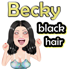 Becky - black hair - Big sticker