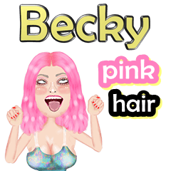 Becky - pink hair - Big sticker