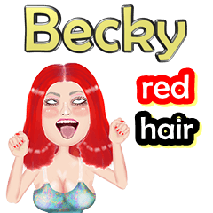Becky - red hair - Big sticker