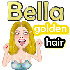 Bella - golden hair - Big sticker