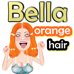 Bella - orange hair - Big sticker