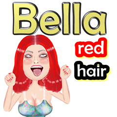 Bella - red hair - Big sticker
