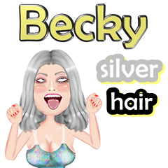 Becky - silver hair - Big sticker