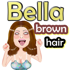 Bella - brown hair - Big sticker