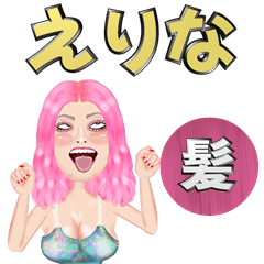 Erina - pink hair - Big stickers