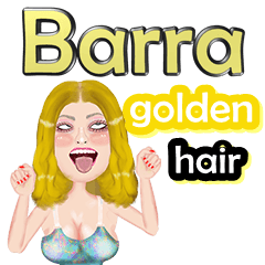 Barra - golden hair - Big sticker