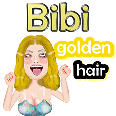 Bibi - golden hair - Big sticker