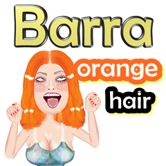 Barra - orange hair - Big sticker