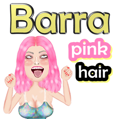 Barra - pink hair - Big sticker