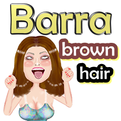 Barra - brown hair - Big sticker