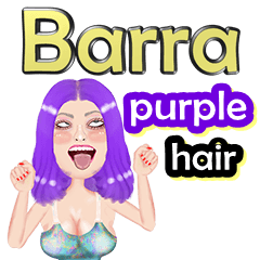 Barra - purple hair - Big sticker