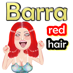 Barra - red hair - Big sticker