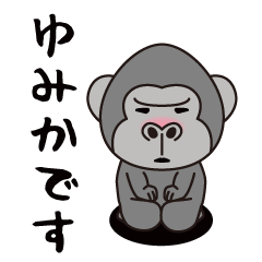 Interesting sticker gorilla(Yumika)