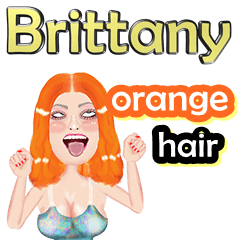 Brittany - orange hair - Big sticker