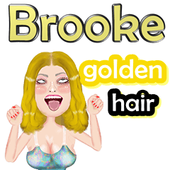 Brooke - golden hair - Big sticker