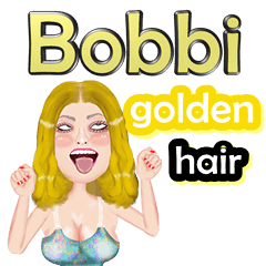 Bobbi - golden hair - Big sticker